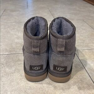 UGG Charcoal Mini Serein Glitter Ankle Boots, Never Worn